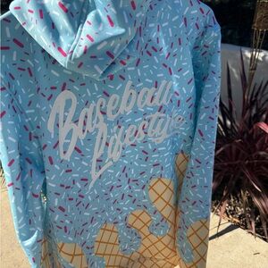 Baseball Lifestyle 101 Hoodie - I’ve Cream Design - Blue and Yellow